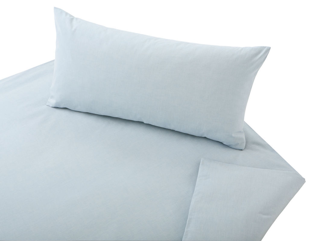 Posteljnina Chambray hellblau 140x200, 50x70