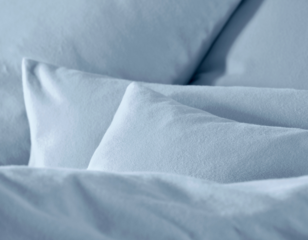 Posteljnina flanela perlblau razl.dim.
