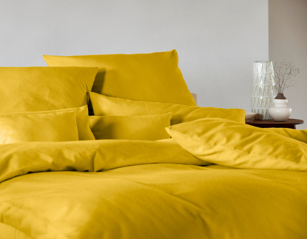 Posteljnina flanela curry razl.dim.