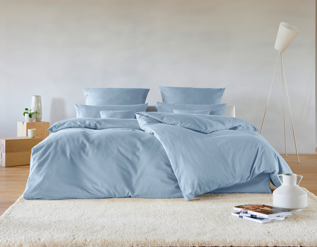 Posteljnina flanela perlblau razl.dim.