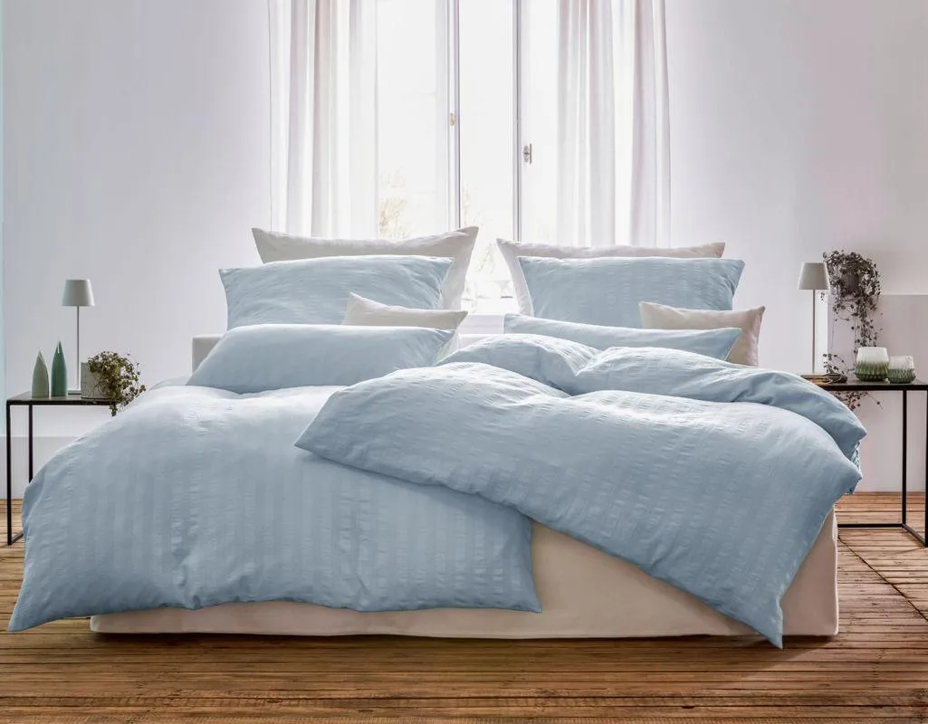 Posteljnina Crinkle hellblau 140x200, 50x70 Posteljnina Crinkle hellblau 140x200, 50x70