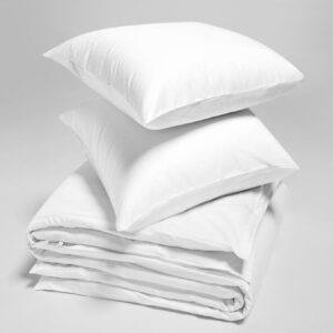 Posteljnina ekološki bombaž saten SNEŽNO BELA več dimenzij