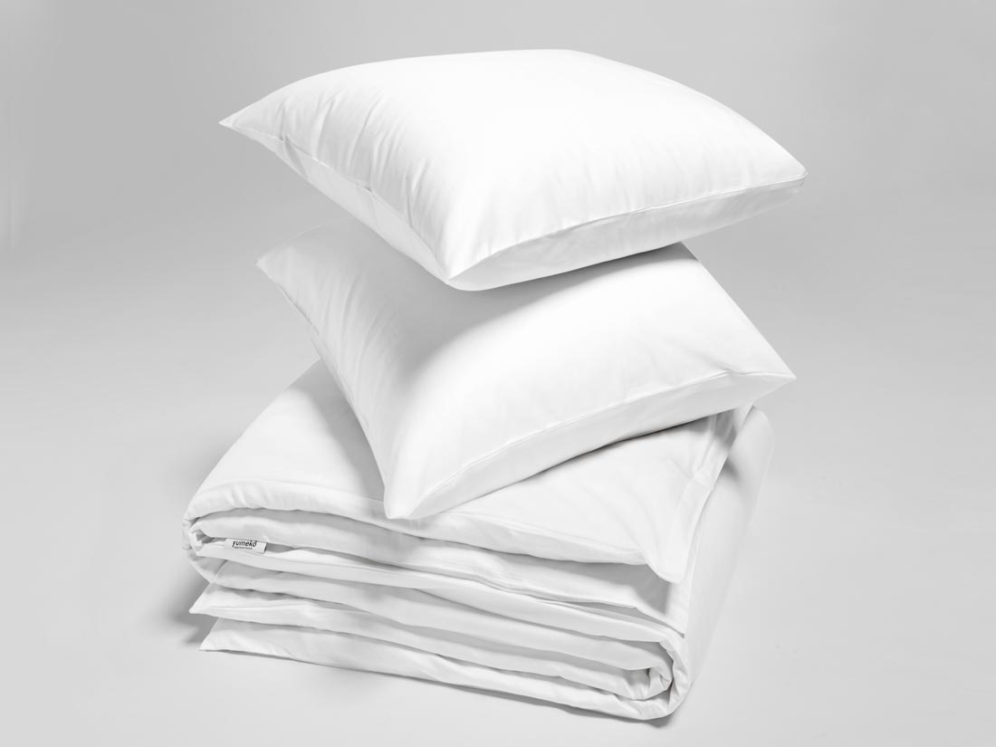 Posteljnina ekološki bombaž saten SNEŽNO BELA več dimenzij