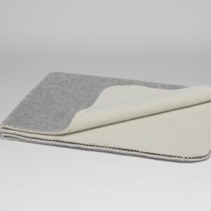 Mehka deka iz 100% merino volne white/lig grey 150x220 Mehka deka iz 100% merino volne white/lig grey 150x220