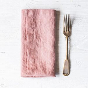 Pogrinjek 100% lan roza 45x45