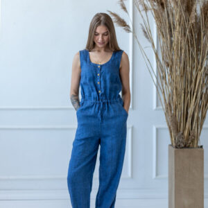 Jumpsuit 1220 100% lan, več barv in velikosti