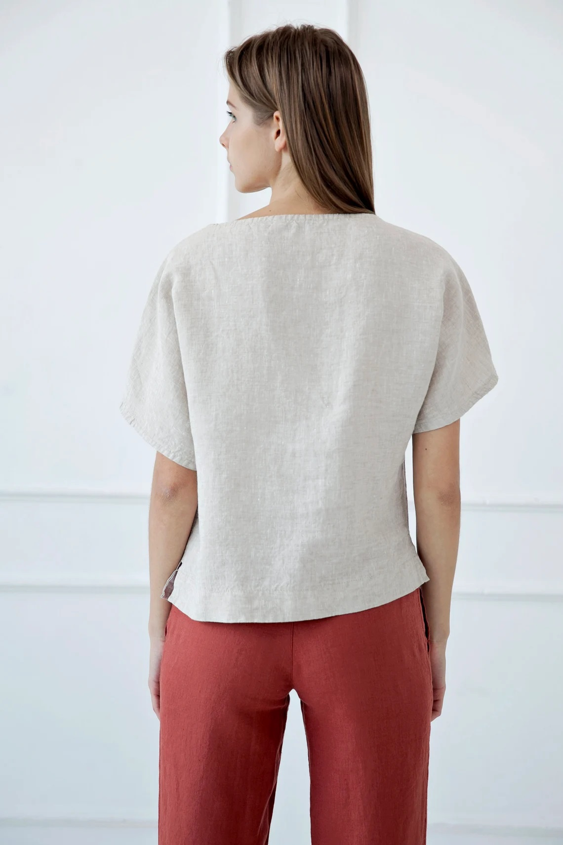 Bluza ženska 1503 100% lan, več barv in velikosti