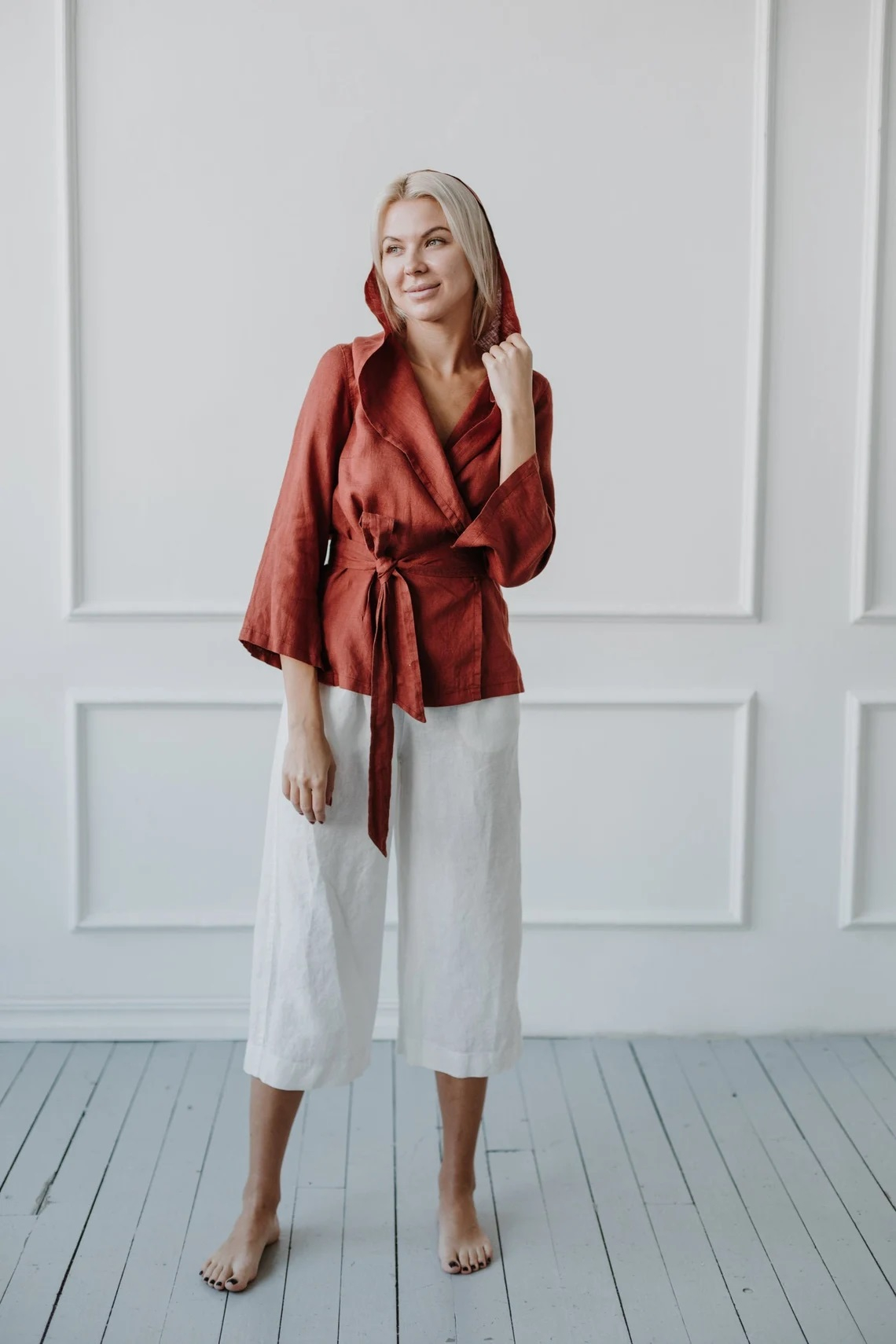 Srajca 1288 100% lan, več barv in velikosti