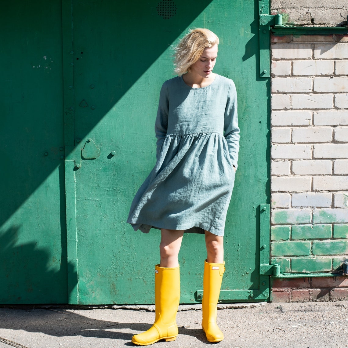 Lanena obleka EMILIE