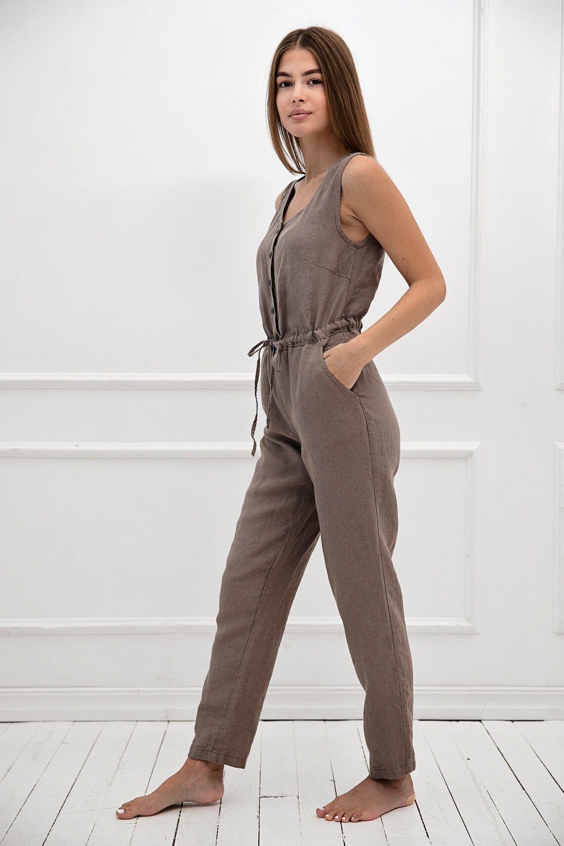 Jumpsuit 1220 100% lan, CAPPUCINO S