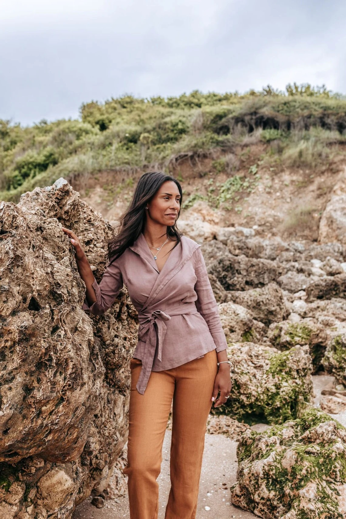 Srajca 1288 100% lan, več barv in velikosti