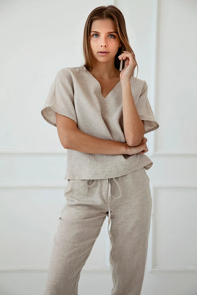 Tunika ženska 1505 100% lan, več barv in velikosti