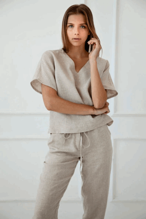 Tunika ženska 1505 100% lan, več barv in velikosti