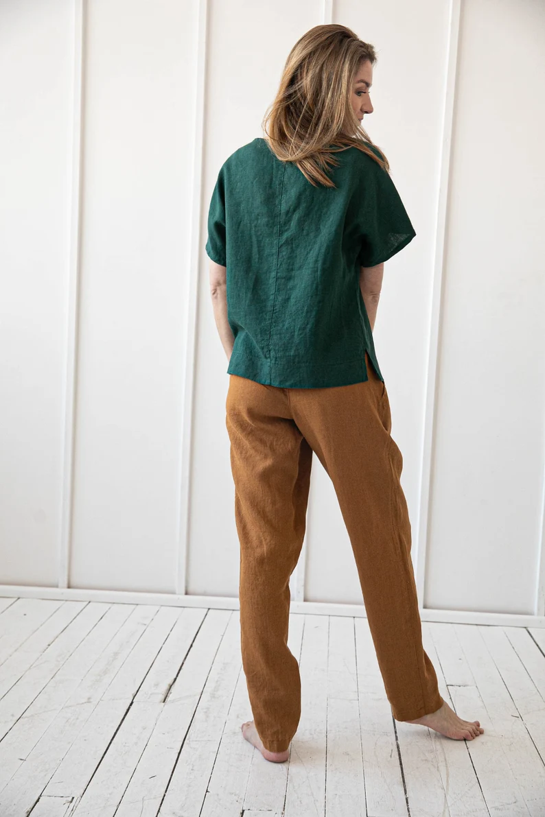 Tunika ženska 1505 100% lan, več barv in velikosti