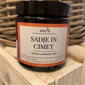 Dišeča sveča "Sadje in cimet" 120 ml.