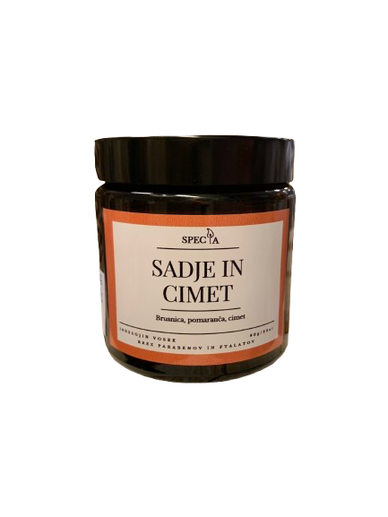 Dišeča sveča "Sadje in cimet" 120 ml.