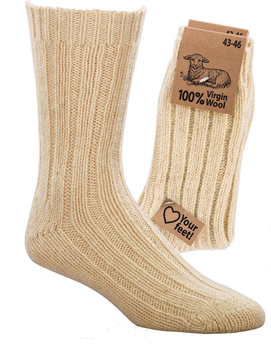 Eko nogavice 100% ovčja volna natur