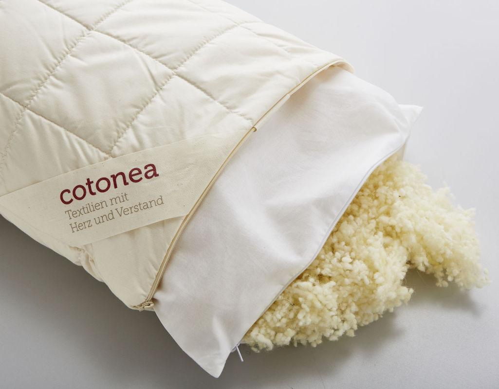 VOLNA Vzglavnik 40x60 iz eko bombaža, polnjen z volno