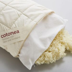 PUH Vzglavnik iz eko bombaža, polnjen z gosjim puhom