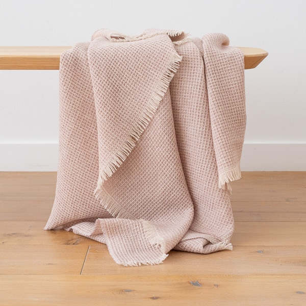 Merino volnena odeja 130x180 Lil ROZA