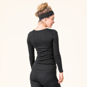 EKO Bombažna Ženska Majica ČRNA