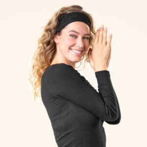 EKO Bombažna Ženska Majica ČRNA