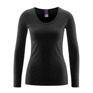 EKO Bombažna Ženska Majica ČRNA