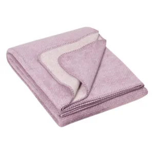 Odeja iz ekološkega bombaža Melange 150x200 mauve