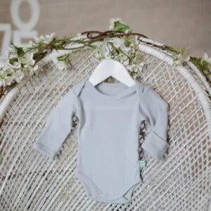 EKO Merino Otroški Body DR SIV - vel. 56 do 104