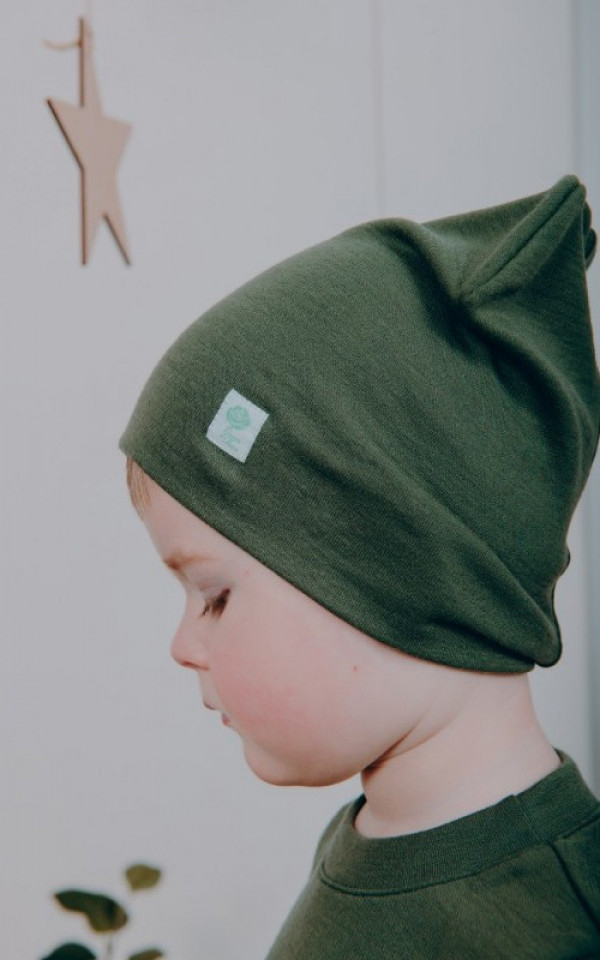 EKO Merino otroška kapa ZELENA od 6 mes- 14 let EKO Merino otroška kapa ZELENA od 6 mes- 14 let