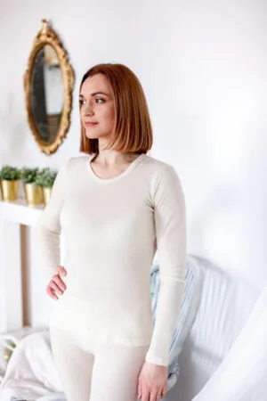 Ženska majica DR iz 100% volne NATUR Ženska majica DR iz 100% volne NATUR