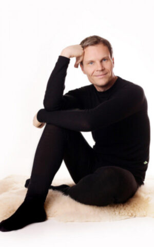 Moške legice iz 100% volne ČRNE XS do XXXL