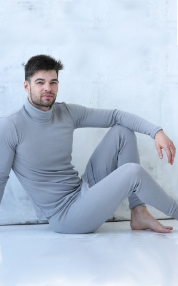 Moške legice iz 100% volne SIVE XS do XXXL