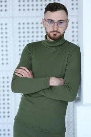 Moški puli iz 100% volne ZELEN XS do XXXL Moški puli iz 100% volne ZELEN XS do XXXL
