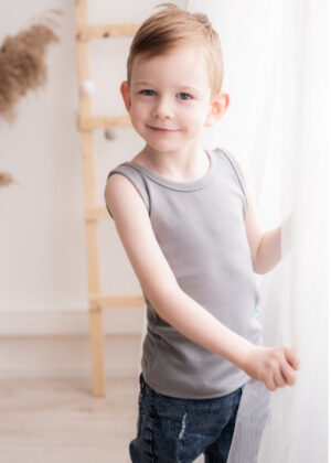 EKO Merino otroška spodnja majica SIVA od 62-116