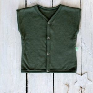 EKO Merino otroški brezrokavnik ZELEN od 56-116