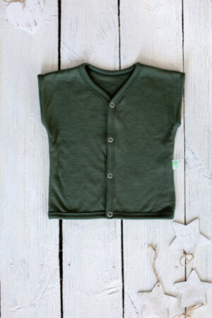 EKO Merino otroški brezrokavnik ZELEN od 56-116