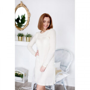 Ženska spalna srajca iz 75% volne in 25% svile NATUR od S do XXL