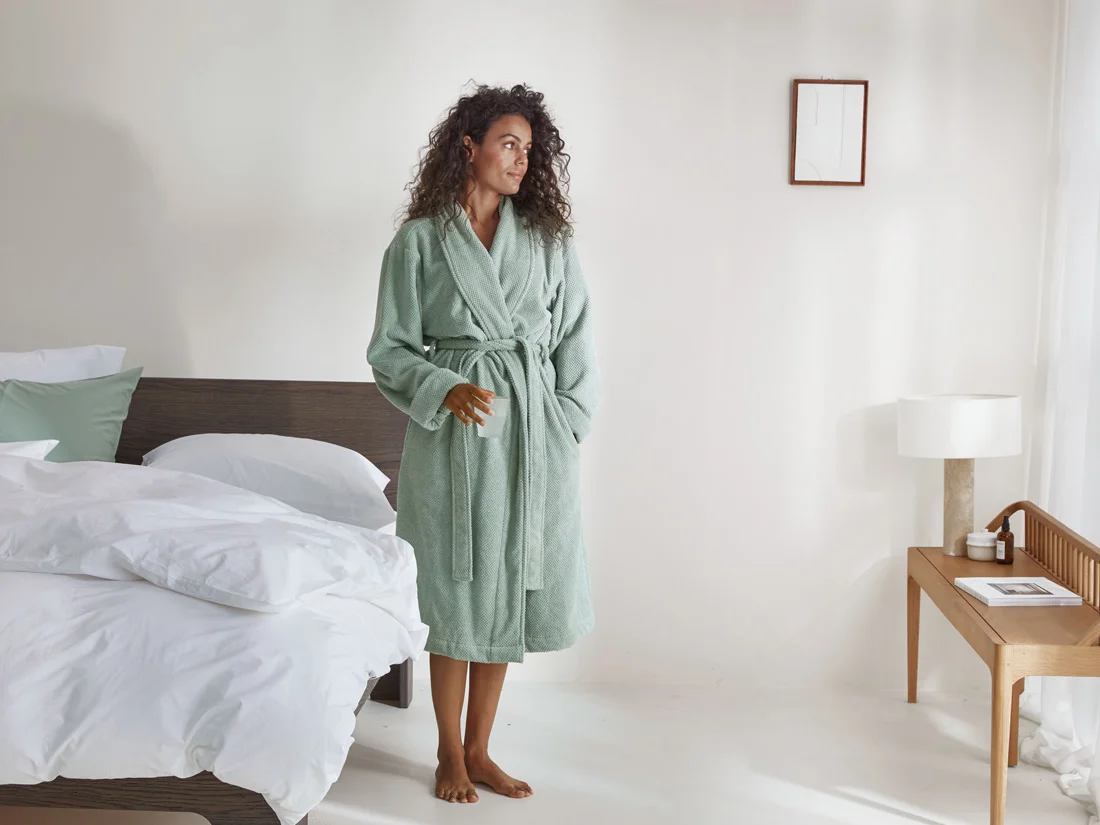 Kopalni plašč ekološki bombaž dots SEA GREEN