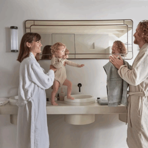 Kopalni plašč ekološki bombaž dots BEL