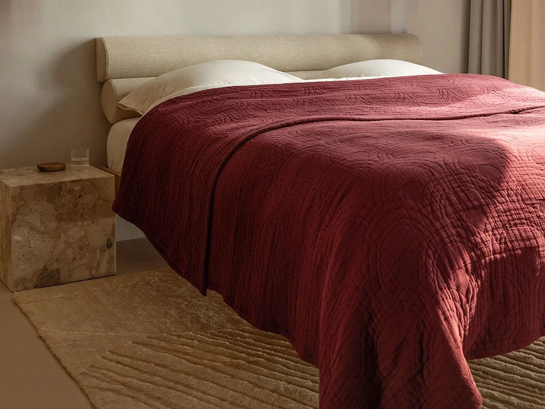Deka iz 100% eko bombaža, 200x230,260x240, BORDO Deka iz 100% eko bombaža, 200x230,260x240, BORDO