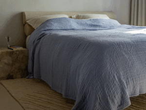 Deka iz 100% eko bombaža, 200x230,260x240, SIVKA MODRA