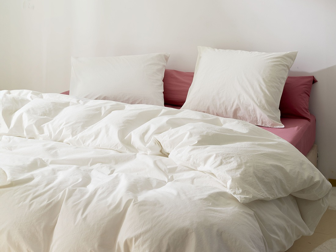 Posteljnina ekološki bombaž perkal TOPLA BELA več dimenzij