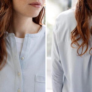 Zgornji del pižame iz eko bombaža, siv