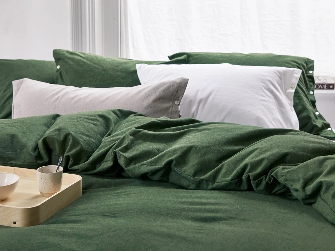 Posteljnina flanela moss gr. razl.dim.