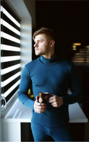 Moški puli iz 100% volne PETROL XS do XXXL