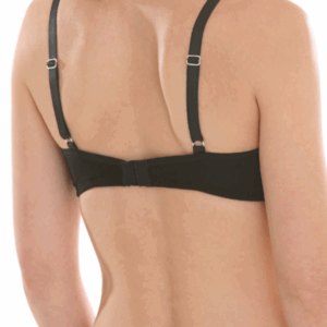 Eko Bombažni Podloženi Nedrček, brez žičke ČRN