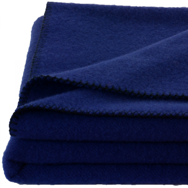 Otroška odeja 100% ovčja volna INN velur MODRA dve dim.