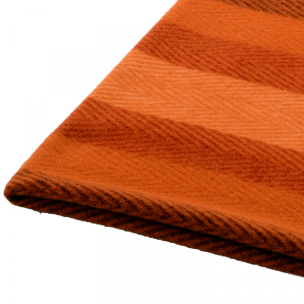 Volnena odeja MONROVIA oranžna črtasta