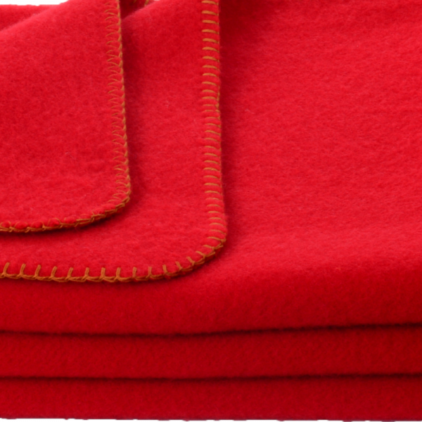 Volnena odeja INN velur rot 150x200